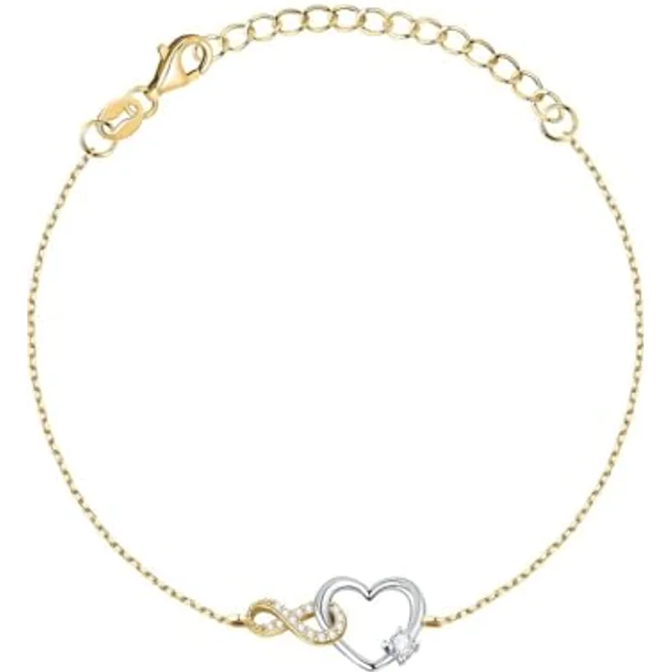 FAVS Damen-Armband 925er Silber mit 15 Zirkonia, One Size