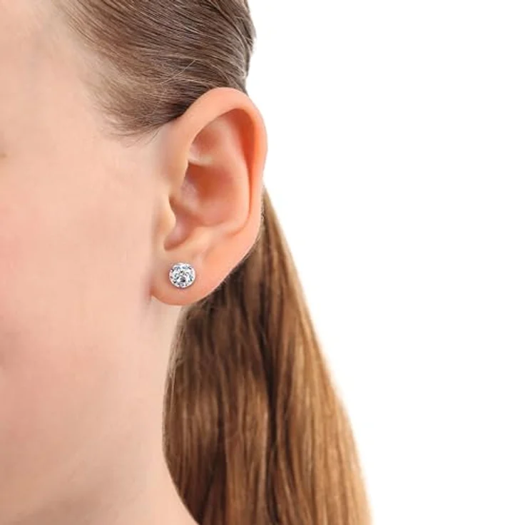 Amor Paar Ohrstecker, mit Preciosa Crystal für Mädchen, glänzend und stilvoll – Bild 2