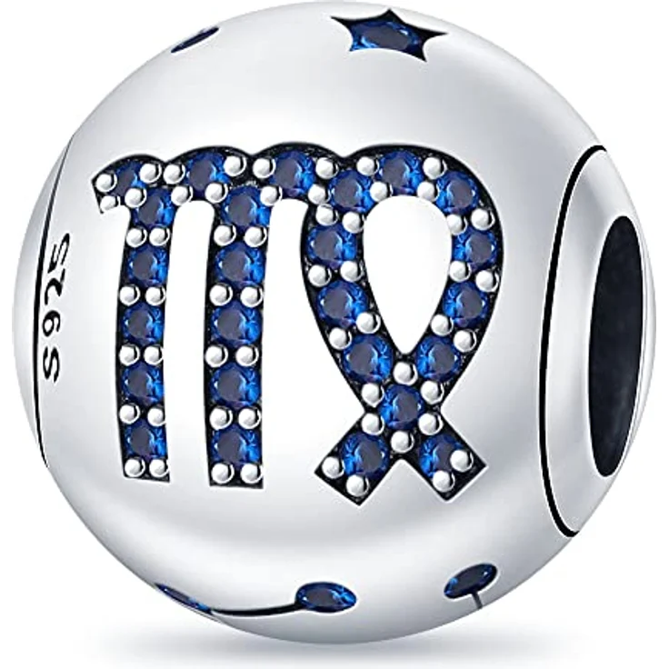 TINSLO Damen Charm Anhänger Sternzeichen, 925 Sterling Silber Charms Beads für Pandora Armband, kompatibel mit europäischen Armbändern und Halsketten, 12 Sternbilder – Bild 1