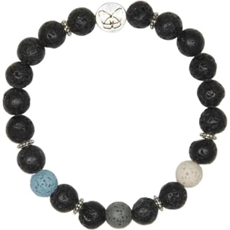 Farfalla Geschenkset, Beschützt Sein Armband mit Lava- und Schmuckperlen & Aromamischung Auraschutz 5ml aus 100% naturreinen ätherischen Ölen, Bio-Qualität – Bild 2