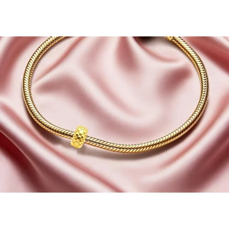 WEIMU Golden Charms 925 Sterling Silber Charm für Armband & Halskette, hypoallergen, golden – Bild 2