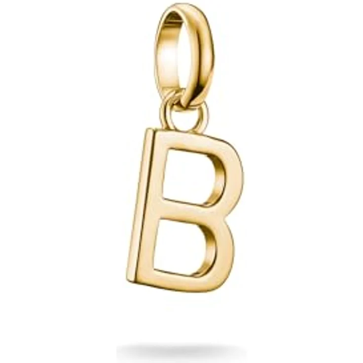 Thomas Sabo Charm Club Connect Charm-Anhänger Buchstabe B, 18k Vergoldung aus recyceltem 925 Silber mit filigraner Öse – Bild 1