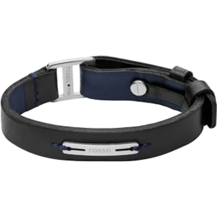 Fossil Machine Herren Armband, Mehrfarbig aus Leder mit sicherem Steckverschluss, 314 mm Länge