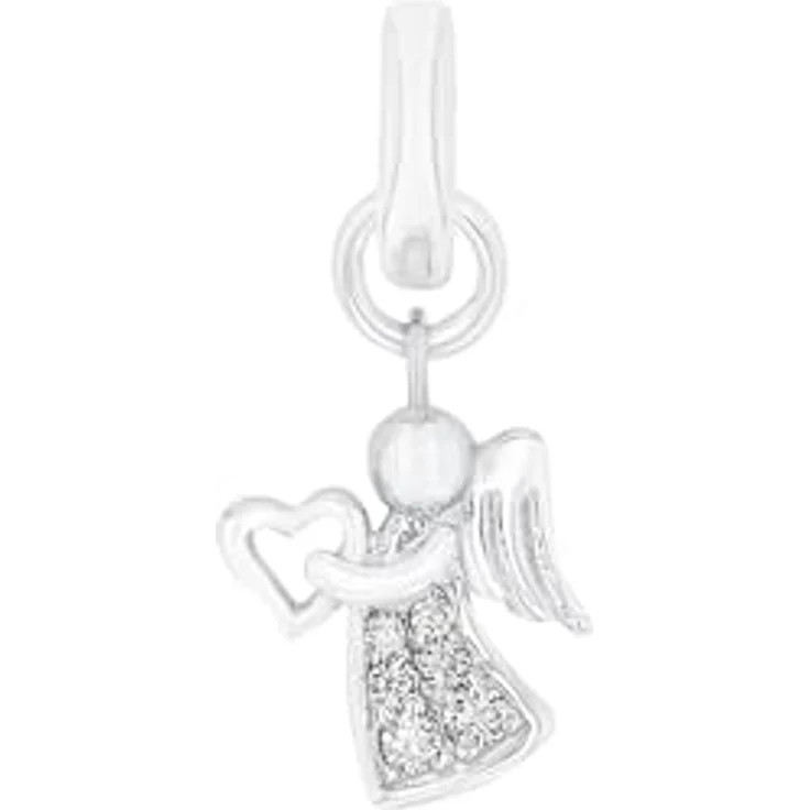 Amor Charm "Engel" 925 Sterling Silber mit Zirkonia, 20 mm, Weiß, inklusive Schmuck Geschenk Box, 2038517 – Bild 1
