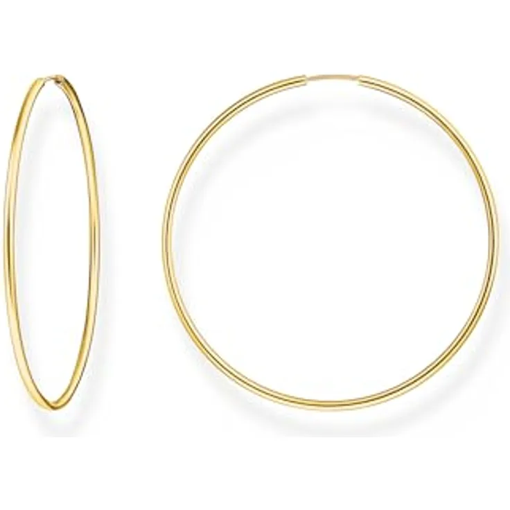 Thomas Sabo Creolen groß, vergoldetes 925er Sterlingsilber CR729-413-39, ideal für Kombinationsmöglichkeiten mit Schmuckteilen