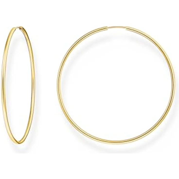 Thomas Sabo Creolen groß, vergoldetes 925er Sterlingsilber CR729-413-39, ideal für Kombinationsmöglichkeiten mit Schmuckteilen – Bild 1