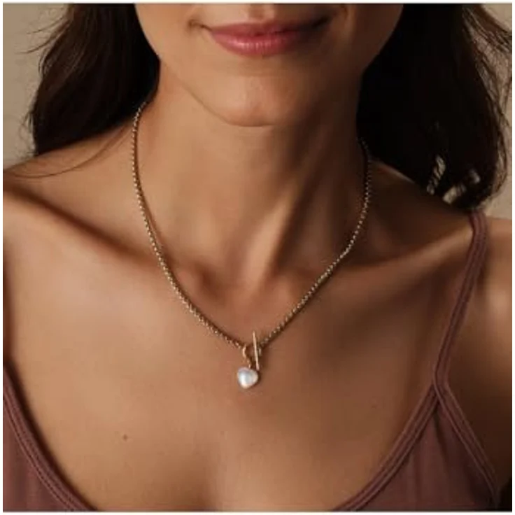Guido Maria Kretschmer Damen-Kette Edelstahl mit Muschelkern-Perle, One Size, 89201546 – Bild 2