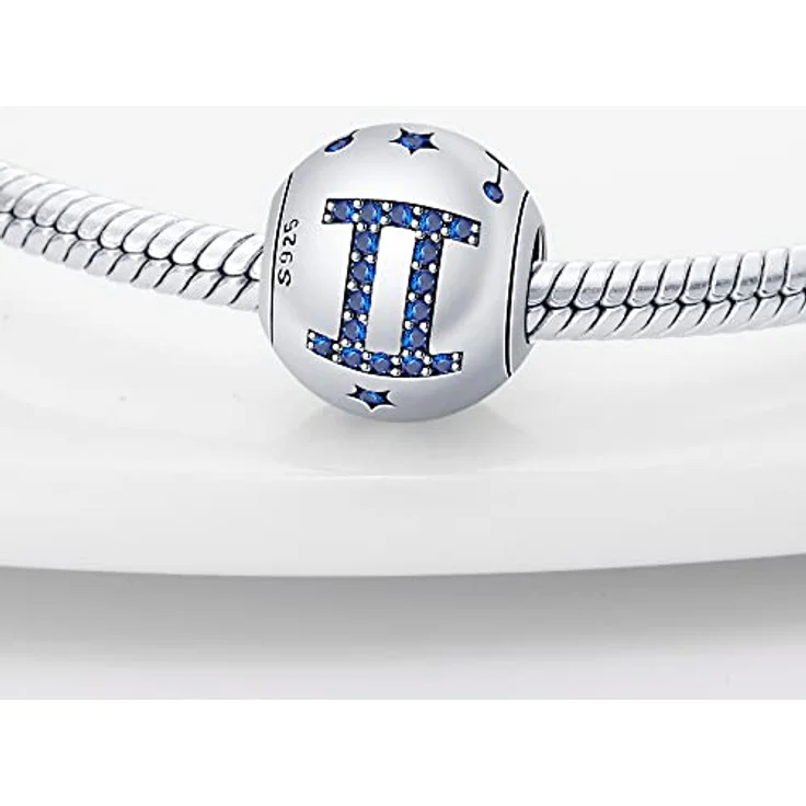TINSLO Charm Anhänger Sternzeichen für Armband, 925 Sterling Silber, 12 Modelle, kompatibel mit Pandora-Armband und europäischen Halsketten für Frauen und Mädchen – Bild 2