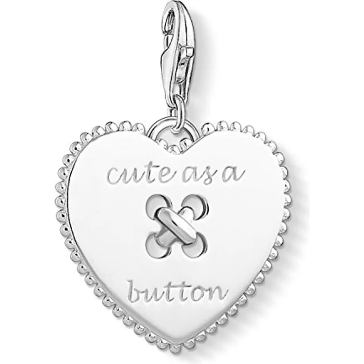 Thomas Sabo Damen-Clasp Charm 925 Sterlingsilber, Charm Club Anhänger mit Karabinerhaken