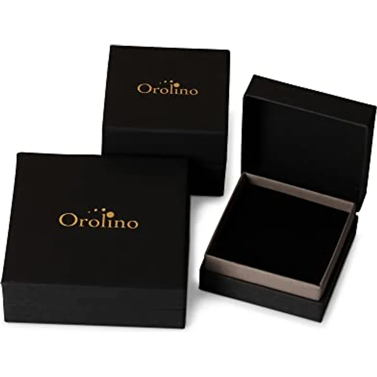 Orolino Damen Anhänger mit Kette 585/- Gold, 42/45cm, Glänzend, Brillant Weiß 0.1000 Karat, Rhodium Beschichtung – Bild 2