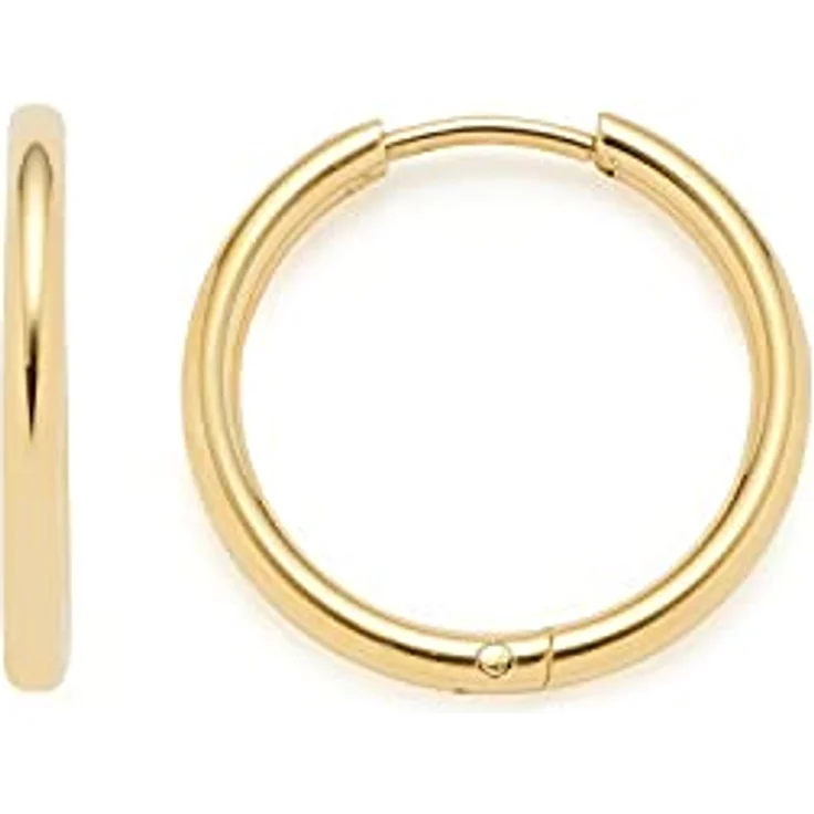 JEWELS BY LEONARDO Kreole Alida Beauty's Gold, 2cm, Edelstahl mit goldener Ionen-Plattierung, allergikerfreundlich und alltagstauglich – Bild 1
