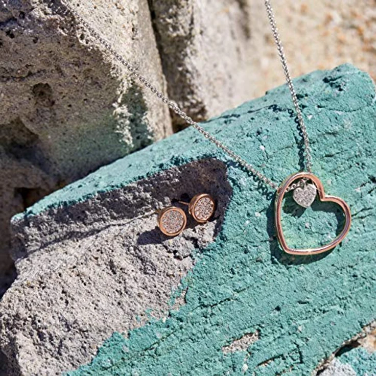 s.Oliver Damen Ohrstecker, 925er Sterling Silber rosévergoldet mit Zirkonia, 8 mm – Bild 5
