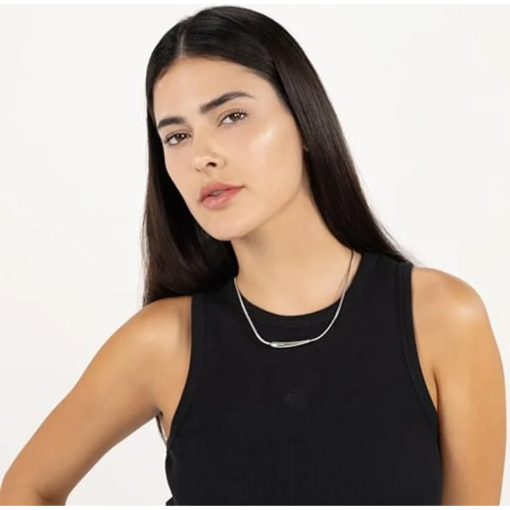 Calvin Klein ELONGATED DROPS, Damen-Halskette aus poliertem Edelstahl mit Karabinerverschluss, 40,6 cm lang – Bild 4