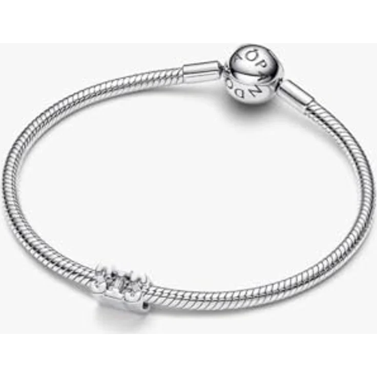 PANDORA Charm Schriftzug "Sis" aus 925 Sterling Silber mit Cubic Zirkonia, Buchstaben Anhänger, kompatibel mit Moments, 794454C01 – Bild 3