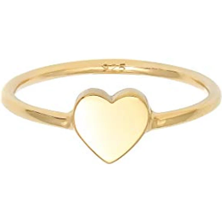 Elli Fingerring Herz Liebe, zeitloser 925 Silber Ring als romantisches Geschenk für Valentinstag – Bild 2