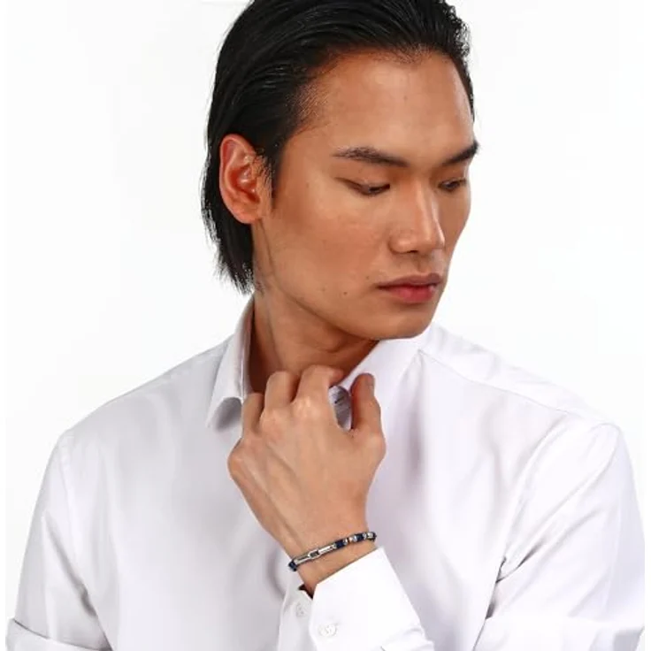 Maserati Herrenarmband ICONIC-Kollektion, Stahl mit Steinen, Länge 22 cm, Schmuckverschluss – Bild 4