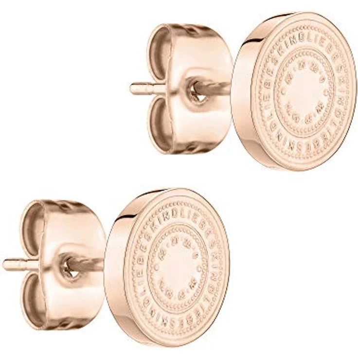 LIEBESKIND Ohrstecker, Edelstahl mit Münzprägung, 0,8 cm Durchmesser, Steckverschluss, in Geschenkbox – Bild 1