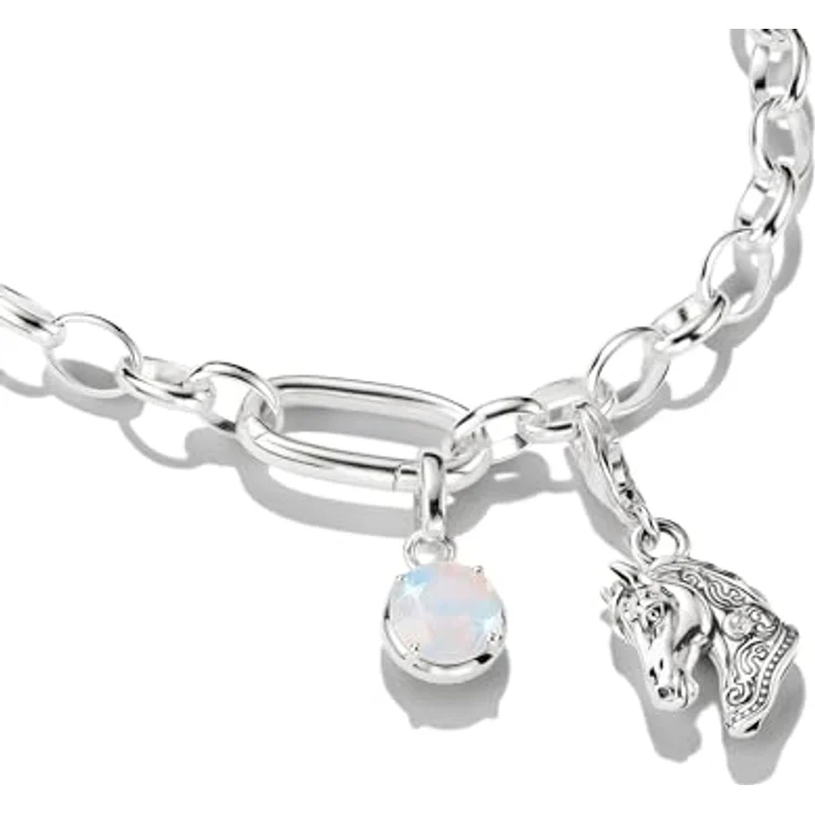 THOMAS SABO Connect Charm Pendant Birthstone Collection, 925 Sterling Silber mit Monatsgravur (Juni) – Bild 2