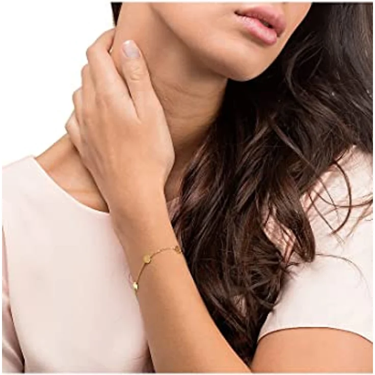 CHRIST Damen-Armband 375er Gelbgold, elegantes Schmuckstück mit Anhänger, 19 cm Länge – Bild 4