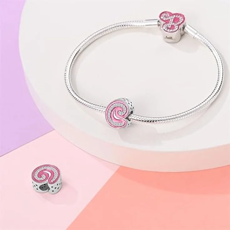 Pandach Charm Anhänger Buchstabe C, 925 Sterling Silber mit Zirkonia, kompatibel für Armbänder und Halsketten, ideal als Geschenk für Frauen und Mädchen – Bild 3