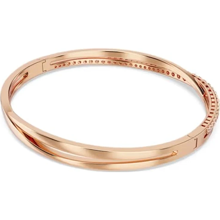 Swarovski Hyperbola Armband, Weißer und Rosé Vergoldeter Damenarmreif mit Swarovski Kristallen – Bild 5