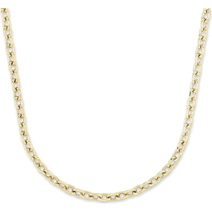 Copenhagen STUDIOS Basic Chunky Necklace, gold, Halskette aus poliertem Edelstahl mit 14K Vergoldung, verstellbar bis 45 cm, wasserfest & hautfreundlich