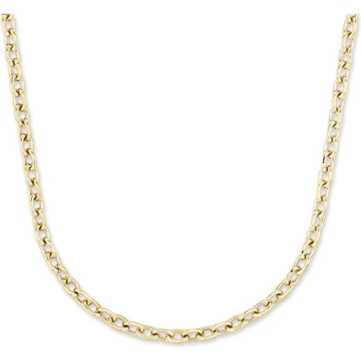 Copenhagen STUDIOS Basic Chunky Necklace, gold, Halskette aus poliertem Edelstahl mit 14K Vergoldung, verstellbar bis 45 cm, wasserfest & hautfreundlich – Bild 1