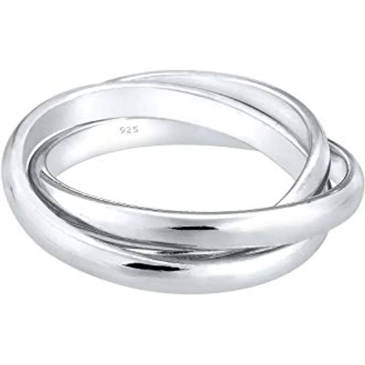 Elli Ring Damen Trio Wickel Basic, 925 Sterling Silber, handgefertigt, anlaufgeschützt – Bild 2