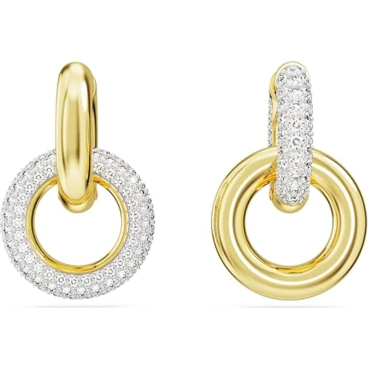 Swarovski Creolen Dextera 5668818, vergoldete Ohrringe mit Swarovski-Kristallen, gold – Bild 2