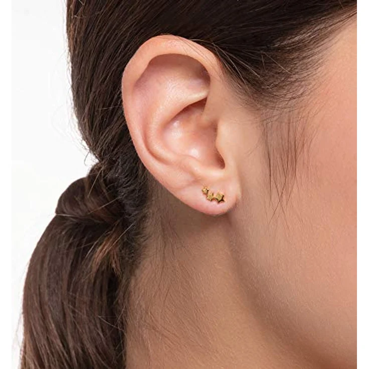 Thomas Sabo Einzel Ohrstecker Sterne, vergoldetes Silber 925er Sterlingsilber, gold – Bild 3