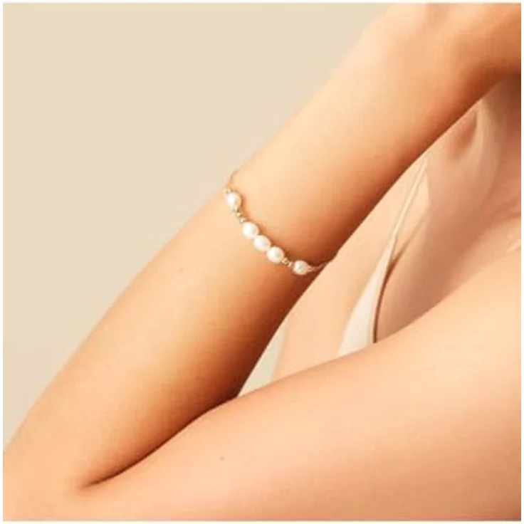 CHRIST Damen-Armband 585er Gelbgold mit Süßwasserperle, One Size – Bild 4