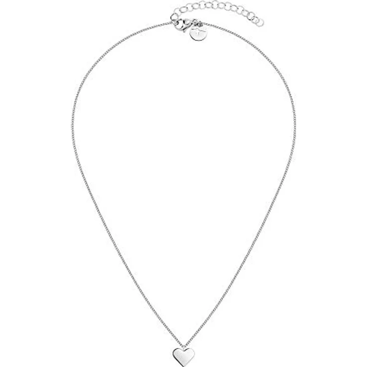 Tamaris TJ-0025-N-45, Damen-Halskette aus poliertem Edelstahl mit Herzanhänger, 45 cm verlängerbar, Karabinerverschluss – Bild 3