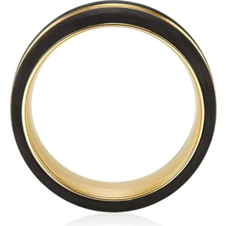 Trilani Damen-Ring Edelstahl gelbvergoldet mit Zirkonia in Brillantschliff – eleganter Vergoldungsring in Schmuckbox, ideal als Verlobungs- oder Partnerring – Bild 3