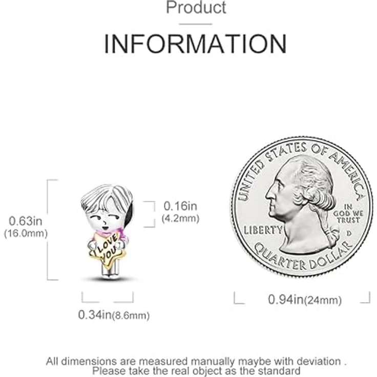 TINSLO Charm Anhänger Damen 925 Sterling Silber, Zirkonia-Steine, kompatibel mit Pandora Armband und Halsketten, für europäische Charms – Bild 5