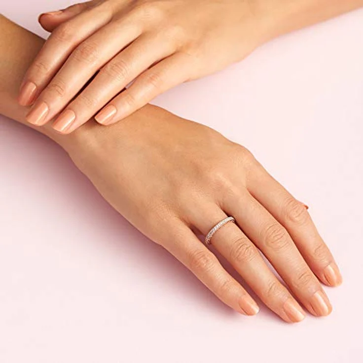 Pandora 180963CZ Ring für Damen, Unendliche Herzen, roségold plattiert mit Zirkonia, Breite 2,25 mm – Bild 6