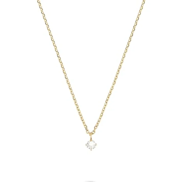 Tamaris Necklace - Halskette mit funkelndem Anhänger aus Edelstahl IP Gold, verstellbar bis 43 cm, wasserfest & hautfreundlich – Bild 1