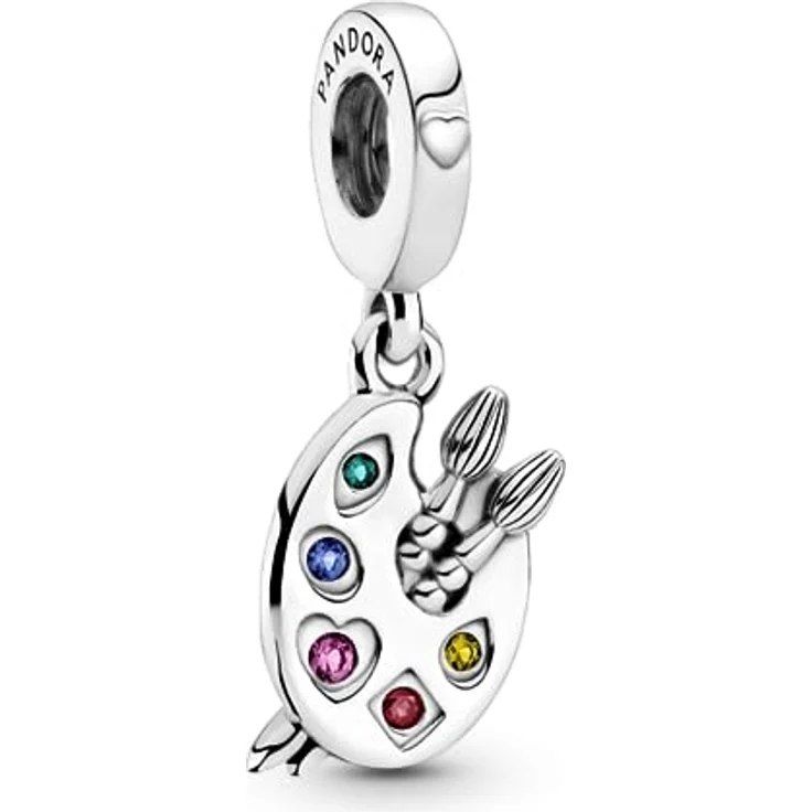 PANDORA Charm-Anhänger, Farbpalette aus Sterlingsilber mit Cubic Zirkonia und Design in leuchtenden Farben – Bild 1