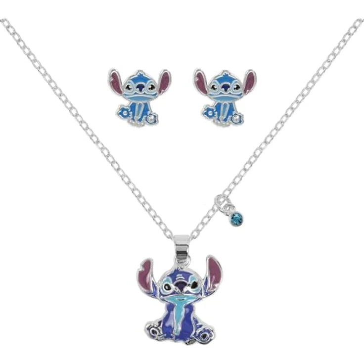 Lilo and Stitch Stitch Unisex Halskette, silberfarben, Fan-Merch von Disney Classics, ideal als Geschenk – Bild 1