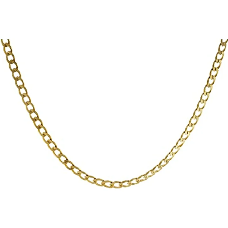 trendor Panzerkette Gold 333/8K, 1,6 mm Collierkette für Damen, Hochglanzpoliert, Made in Germany, verschiedene Längen 36-60 cm – Bild 2