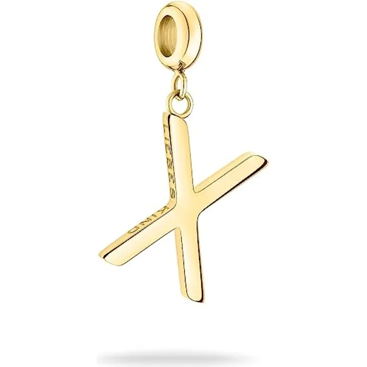 Liebeskind Berlin Charm LJ-1278-P-18 'X', Edelstahl IP Gold poliert, 1,8 cm