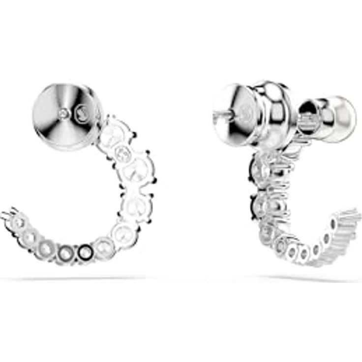 Swarovski Creolen Matrix 5692260, Metall-Creolen mit strahlendem weißen Kristall-Besatz – Bild 4