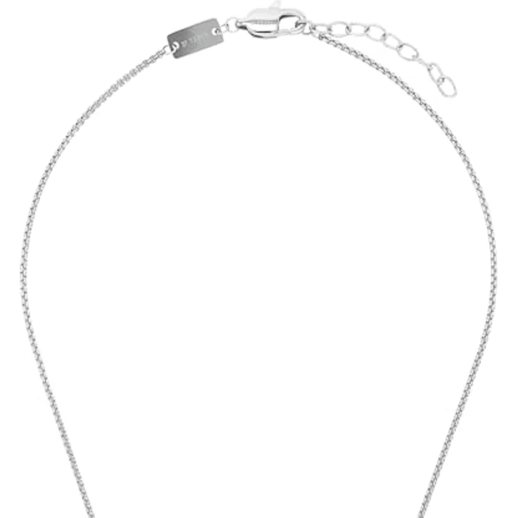 s.Oliver Kette mit Anhänger Edelstahl für Jungen, 40+3 cm, Silber, Smiley, kommt in Schmuck Geschenk Box, 2034938 – Bild 3