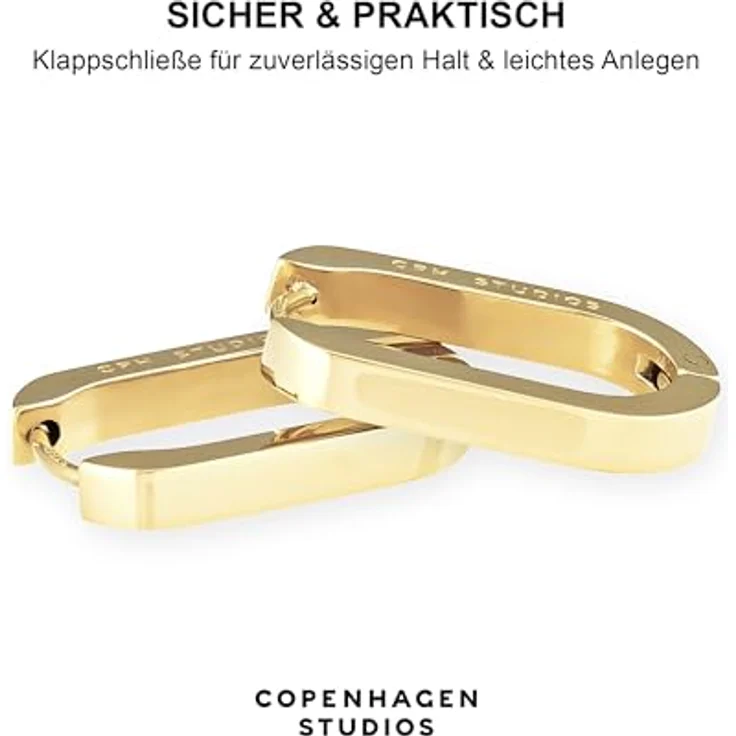 Copenhagen Studios Creolen Bold Set CPJ-0047-E-18, stylish Creolen in modernem Design – Bild 4