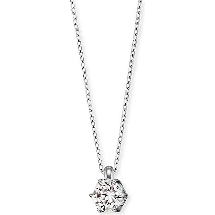 Engelsrufer Twinkle Star Damen Halskette aus Sterling Silber mit silbernem Zirkonia Anhänger, 44 cm, Karabinerverschluss, nickelfrei