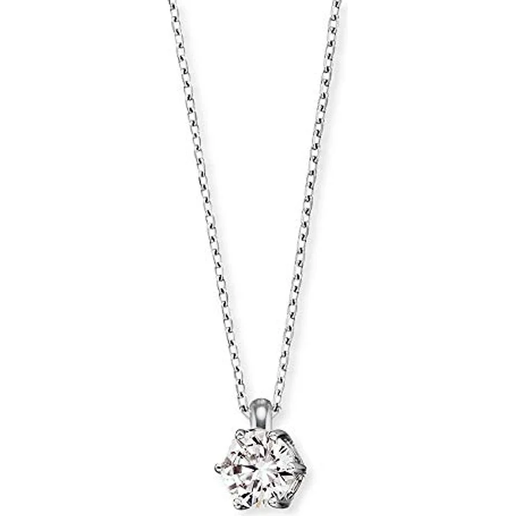 Engelsrufer Twinkle Star Damen Halskette aus Sterling Silber mit silbernem Zirkonia Anhänger, 44 cm, Karabinerverschluss, nickelfrei – Bild 1
