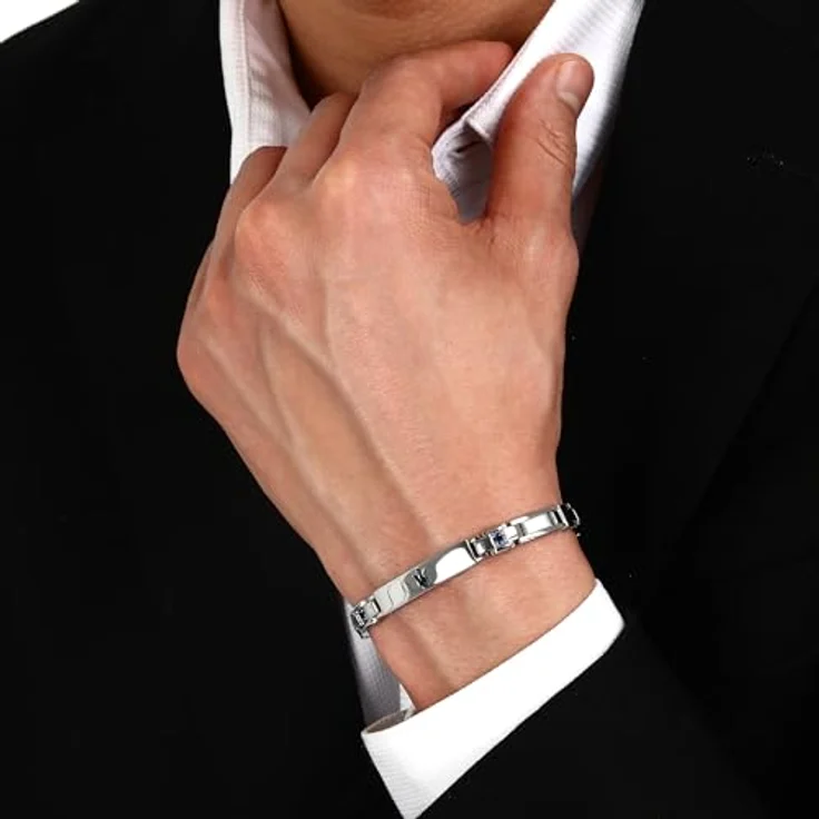 Maserati Herren-Stahlarmband, Sapphire Kollektion mit blauen Saphiren, 21,5 cm, JM224AXO02 – Bild 5