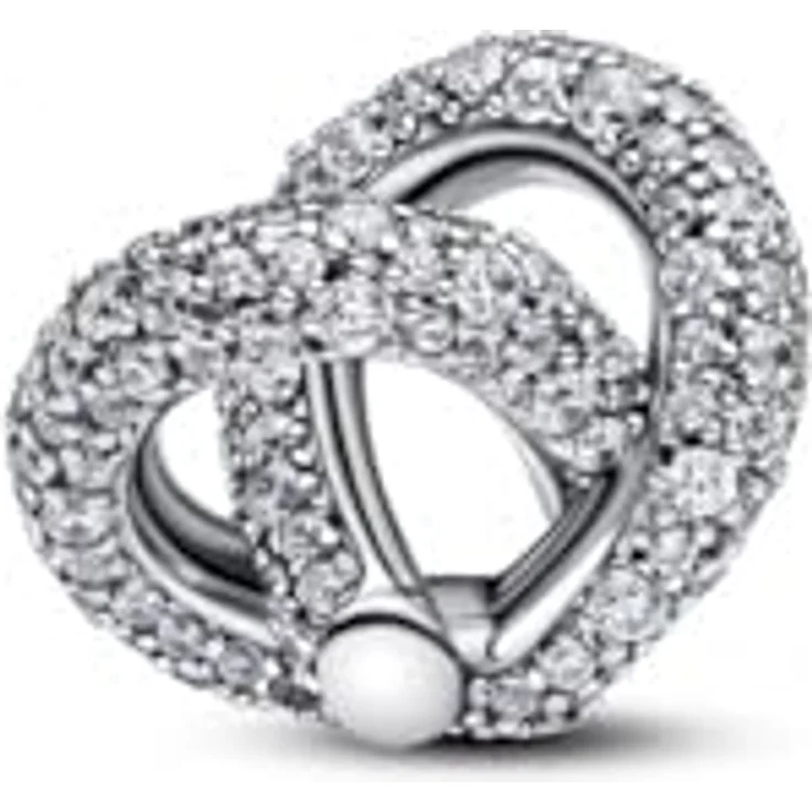 PANDORA Moments Pavé Unendlichkeitsknoten Herz-Charm, Sterling Silber mit Zirkonia, kompatibel mit Moments Armbändern, 793771C01 – Bild 1