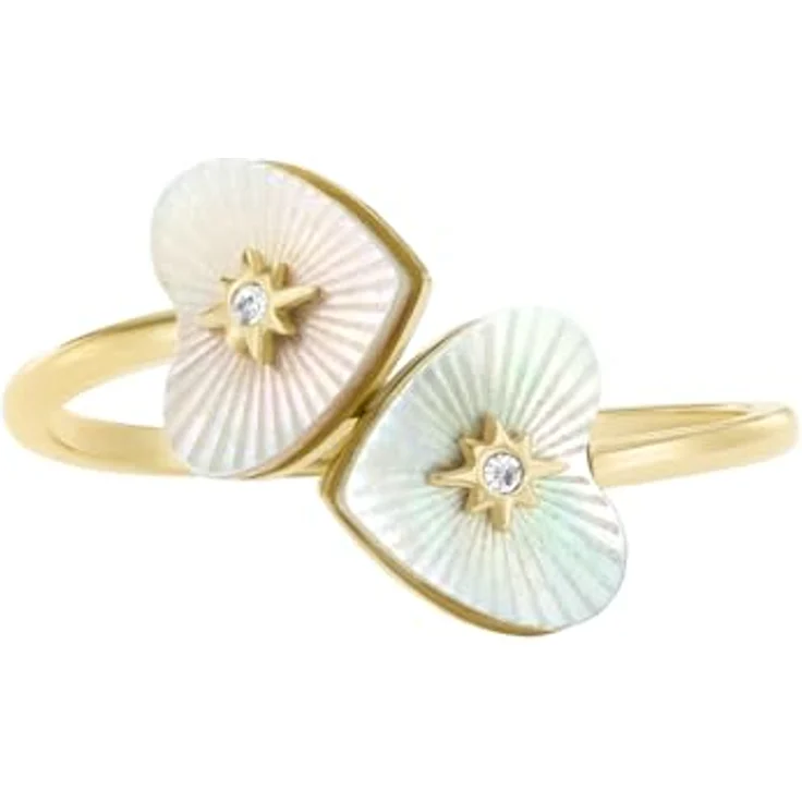 FOSSIL Damenringe aus Edelstahl, offenes Design, poliert, gold, Größen 5-9 – Bild 5
