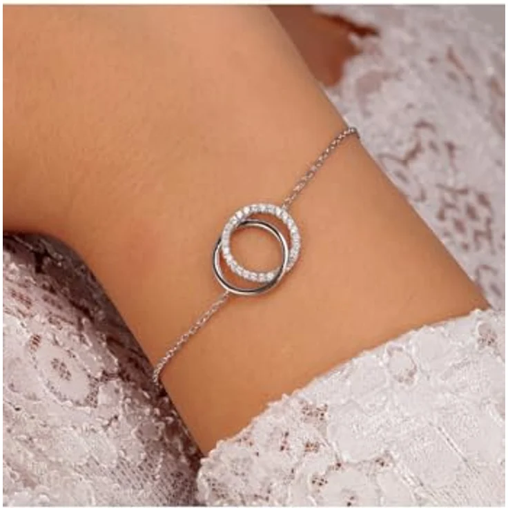 CHRIST Damen-Armband 925er Silber, recycelte Zirkonia, One Size, Silber, 89085535 – Bild 4