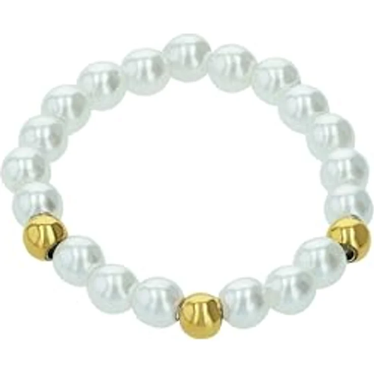 Amor Ring-Set aus Edelstahl für Damen, mit weißer Glasperle und Herz-Design, Geschenkidee in Schmuck Geschenk Box, 2040014 – Bild 5